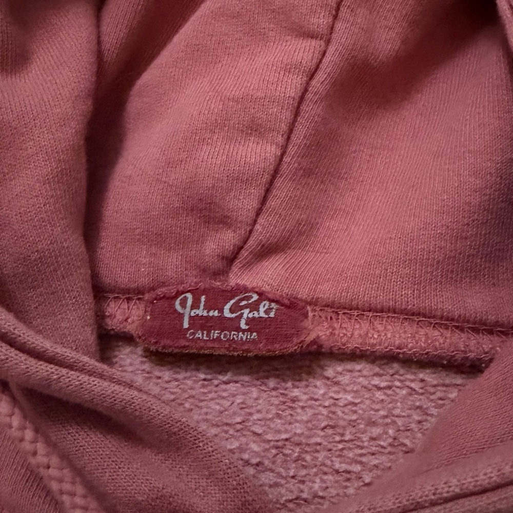 Rare Brandy Melville John Galt Lanikai Cropped Hoodie Pink - Picture 4 of 9